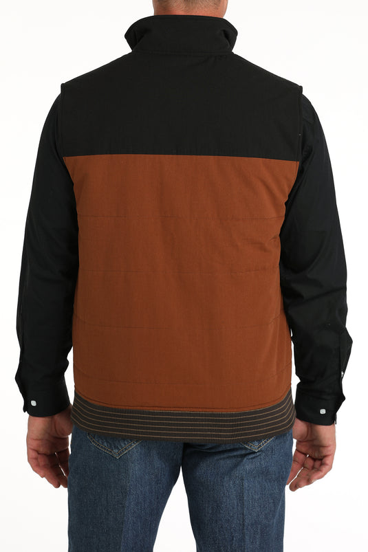 Cinch Men's Reversible Polyfill Quilted Vest - Brown/Black