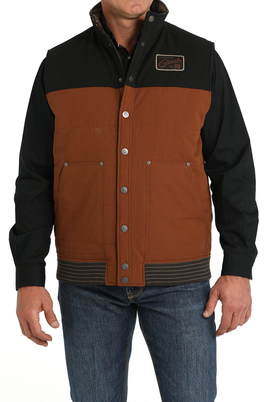 Cinch Men's Reversible Polyfill Quilted Vest - Brown/Black