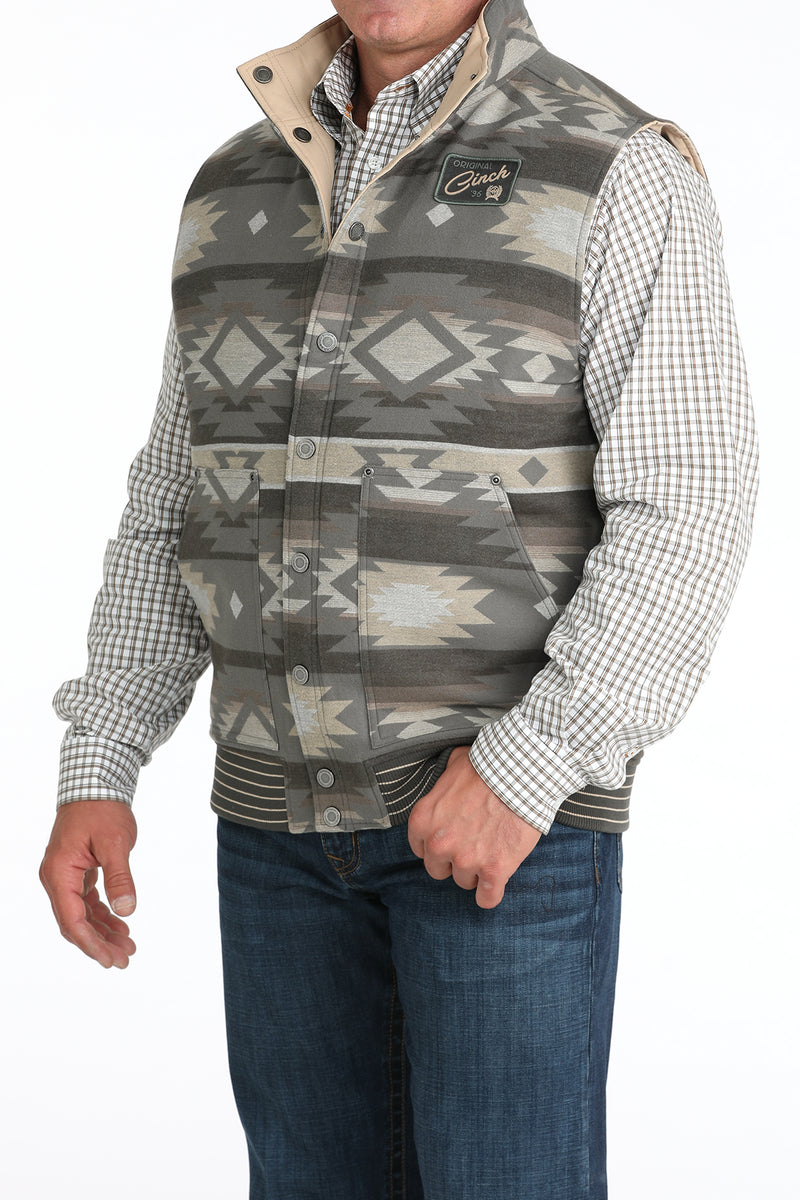 Load image into Gallery viewer, Cinch Men's Reversible Polyfill Quilted Vest - Olive/Cream
