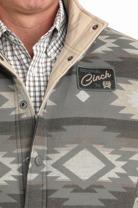 Cinch Men's Reversible Polyfill Quilted Vest - Olive/Cream