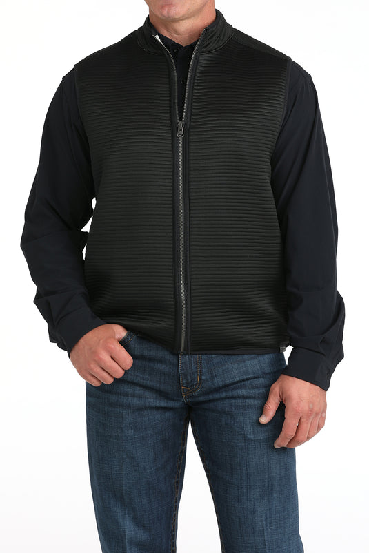 Cinch Men's Reversible Ribbed Vest - Black/White