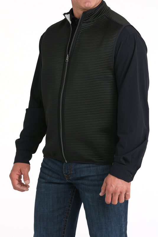 Cinch Men's Reversible Ribbed Vest - Black/White