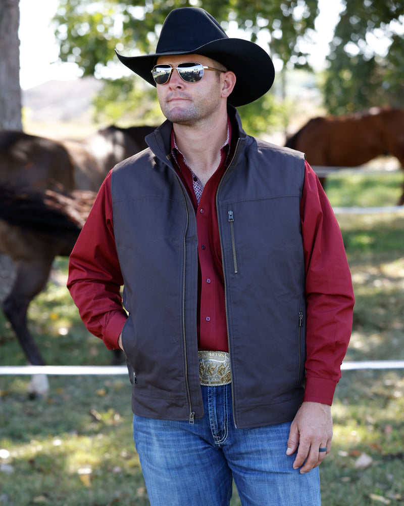 Load image into Gallery viewer, Cinch Men's Concealed Carry Canvas Vest - Brown
