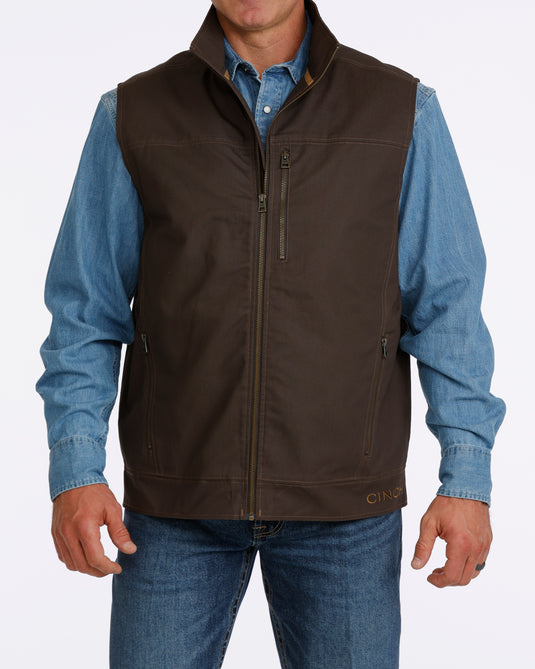 Cinch Men's Concealed Carry Canvas Vest - Brown