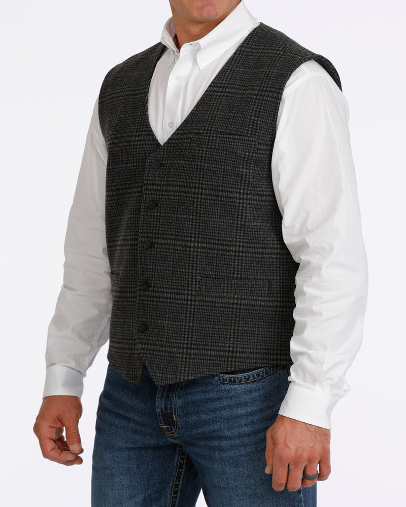 Load image into Gallery viewer, Cinch Men's Plaid Vest - Charcoal
