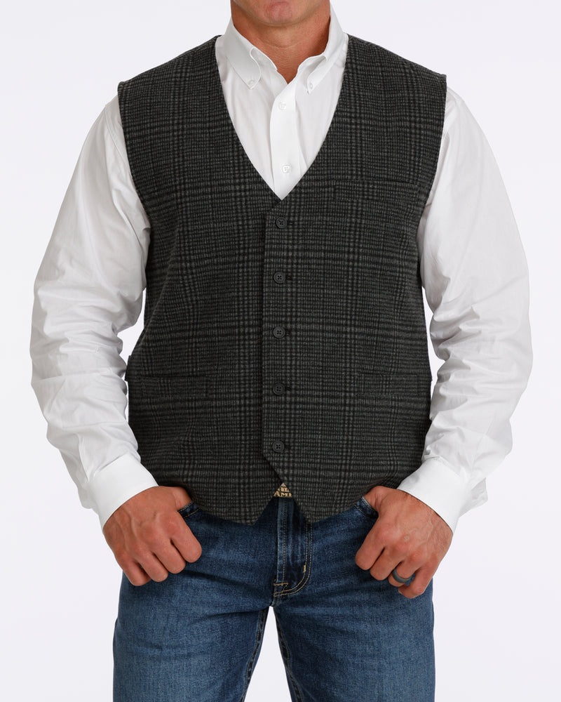 Load image into Gallery viewer, Cinch Men's Plaid Vest - Charcoal
