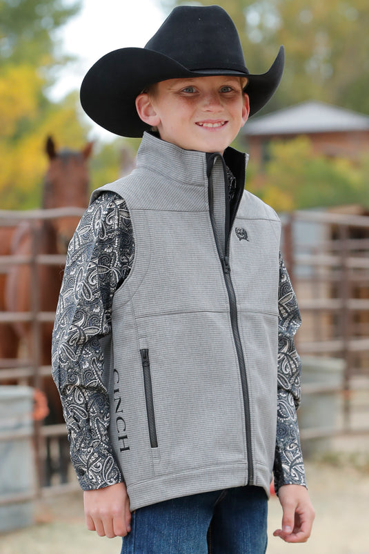 Cinch Boy's Bonded Vest - Gray