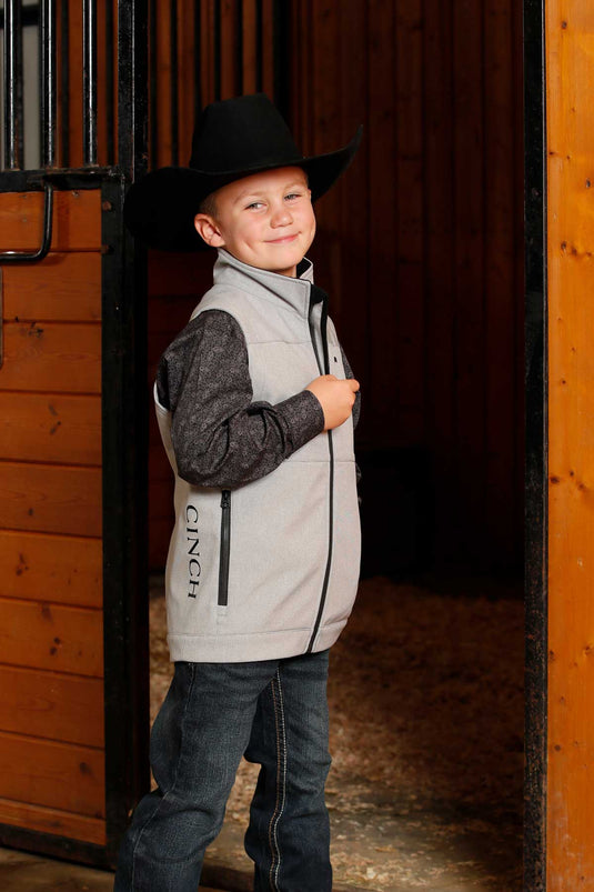 Cinch Boy's Bonded Vest - Gray