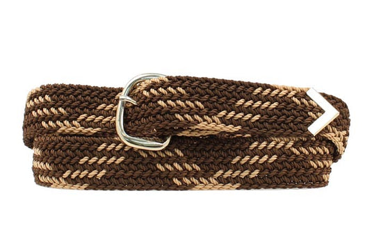 Nocona Braided Belt - Brown/Tan