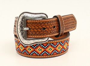 Nocona Boys Cross Stitch Pattern Belt - Multi