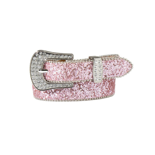 Nocona 1" Girls Glitter Belt - Pink