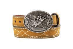 Nocona 3/4" Infant Boot Stitch Roughout Belt - Tan