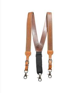 Nocona Natural Basketweave Embossed Gallus Suspenders