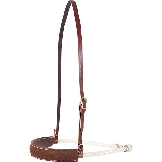Martin Double Chocolate Roughout Leather Covered Rope Noseband