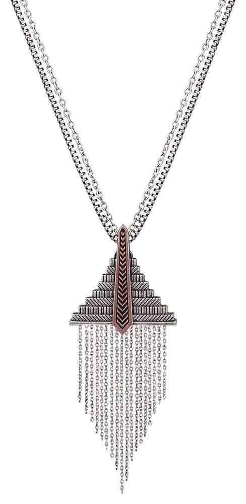 Montana Silversmiths Rock 47 Points of Aztec Fringed Pyramid Necklace