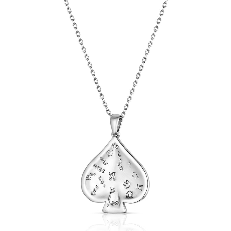 Load image into Gallery viewer, Montana Silversmith's Filigree Fortune Spade Turquoise Necklace
