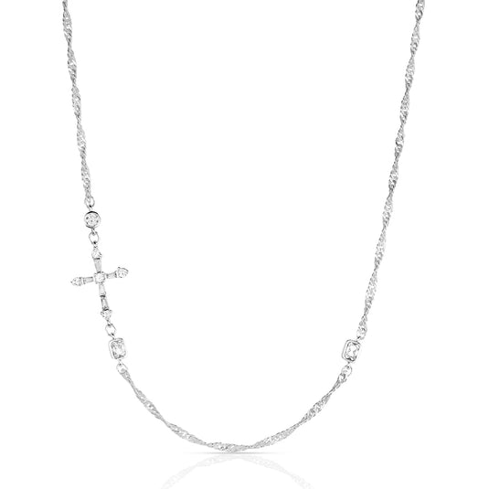 Montana Silversmith's Heaven Sent Crystal Cross Necklace