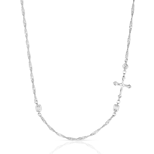 Montana Silversmith's Heaven Sent Crystal Cross Necklace
