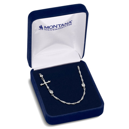 Montana Silversmith's Heaven Sent Crystal Cross Necklace