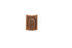 Nocona Scroll Embossed Money Clip/Card Wallet - Tan