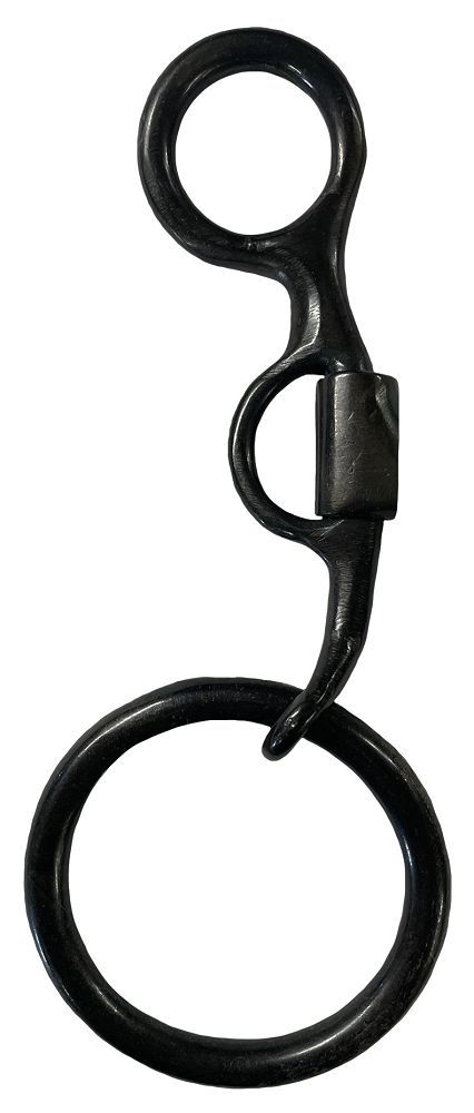 Load image into Gallery viewer, Dutton Old Cowboy Short Shank w/ Large Loose Ring Twisted Wire Snaffle Bit
