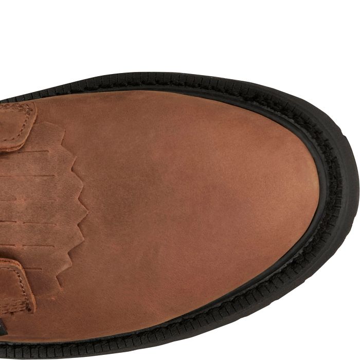 Load image into Gallery viewer, Justin 8" Livestock Lace-Up Cowhide Round Toe Boot - Brown
