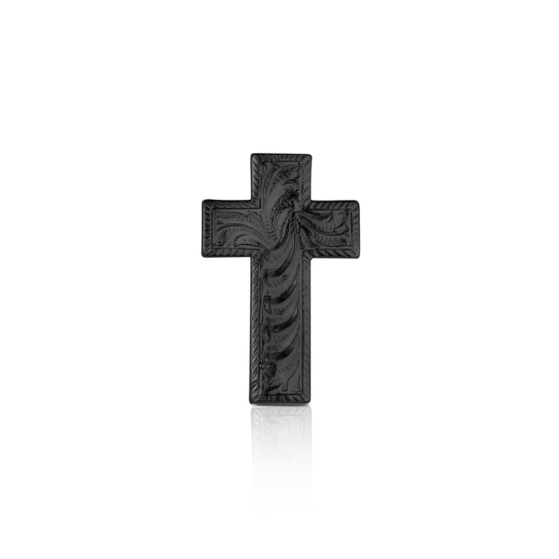 Load image into Gallery viewer, Montana Silversmith's Dark Engraved Cross Hat Pin
