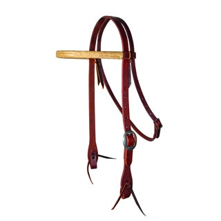 Professional's Choice Ranch Rawhide Trimmed Browband Headstall - 3/4