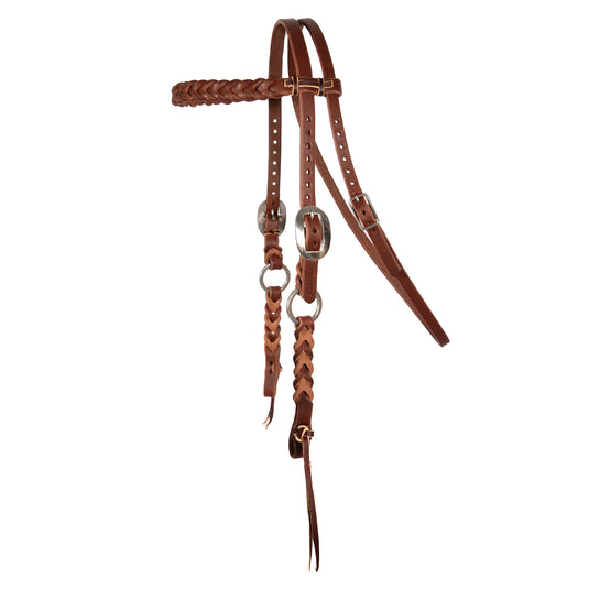 Professional's Choice Ranch Bleeding Heart with Ring Cheeks Browband Headstall - 5/8"