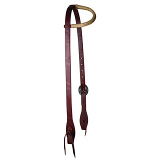 Professional's Choice Ranch Rawhide Trimmed One Ear Headstall - 3/4"