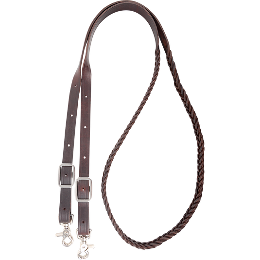 Martin 5 Plait Braided Latigo Roping Rein - 3/4