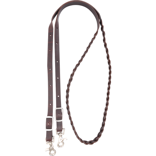 Martin 3 Plait Braided Latigo Roping Rein - 5/8
