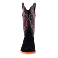 R. Watson 13" Roughout Cowhide Narrow Square Toe Boot - Black (Copy)