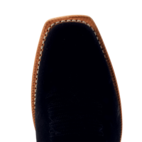 R. Watson 13" Roughout Cowhide Narrow Square Toe Boot - Black (Copy)