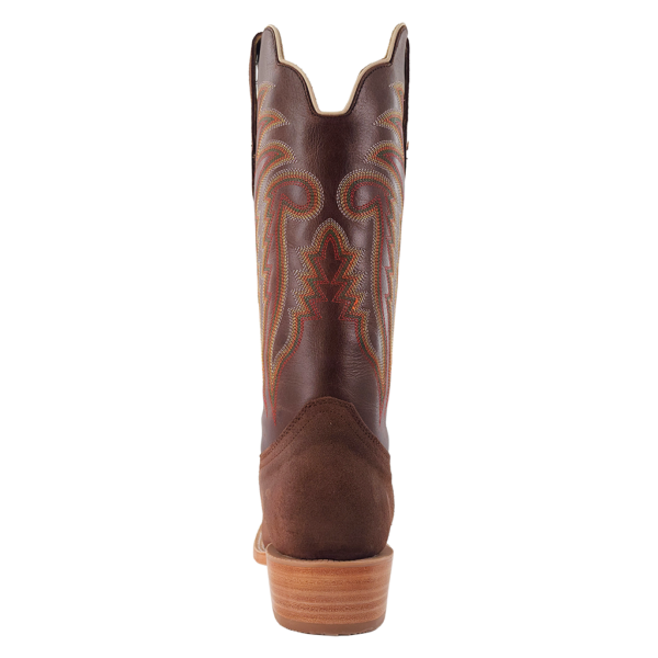 Load image into Gallery viewer, R. Watson 13" Roughout Wide Square Toe Boot - Chocolate Roughout / Cafe Pull Up

