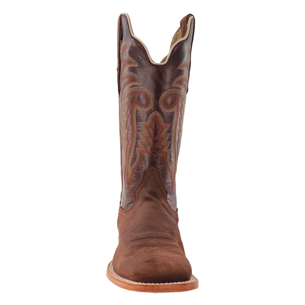 Load image into Gallery viewer, R. Watson 13" Roughout Wide Square Toe Boot - Chocolate Roughout / Cafe Pull Up
