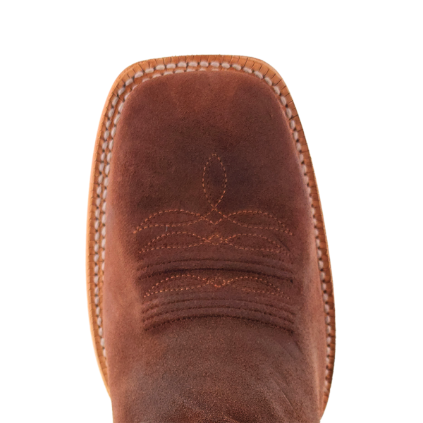 Load image into Gallery viewer, R. Watson 13" Roughout Wide Square Toe Boot - Chocolate Roughout / Cafe Pull Up
