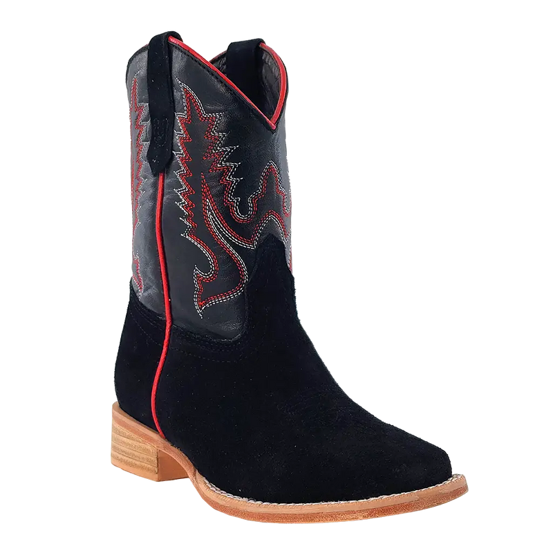 Load image into Gallery viewer, R. Watson Roughout Wide Square Toe Boot - Black
