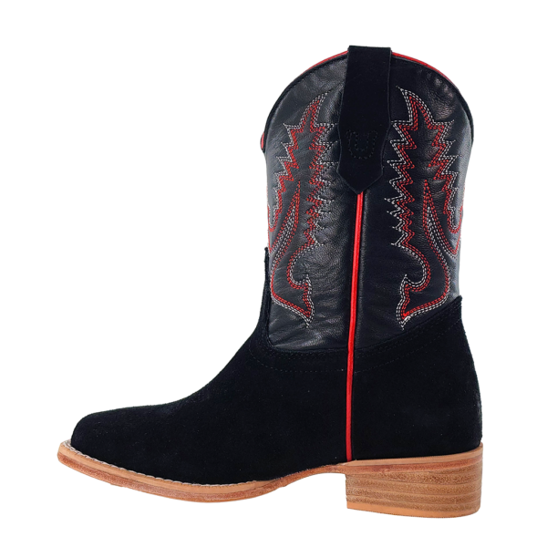 Load image into Gallery viewer, R. Watson Roughout Wide Square Toe Boot - Black
