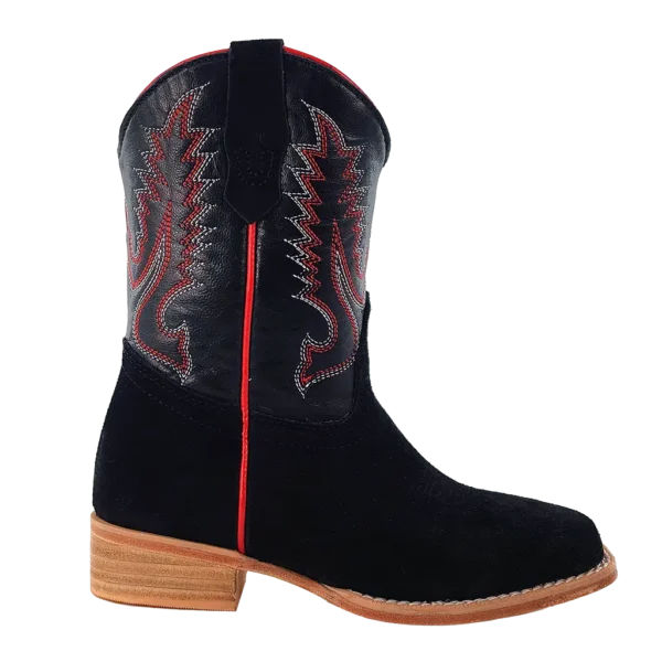 Load image into Gallery viewer, R. Watson Roughout Wide Square Toe Boot - Black
