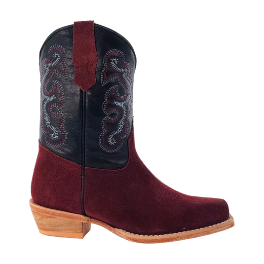 R. Watson Roughout Narrow Square Toe Boot - Rhubarb