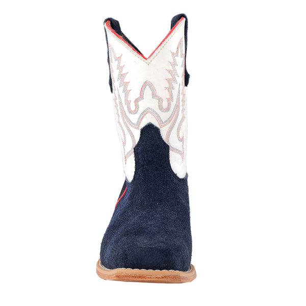 Load image into Gallery viewer, R. Watson Roughout Narrow Square Toe Boot - Navy

