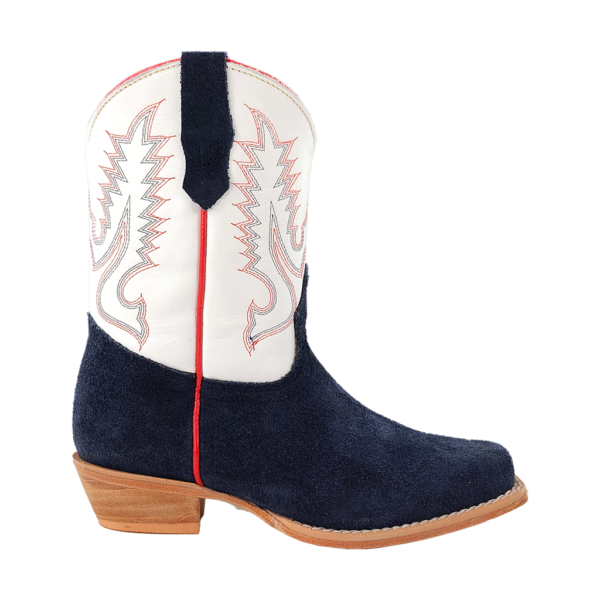 Load image into Gallery viewer, R. Watson Roughout Narrow Square Toe Boot - Navy
