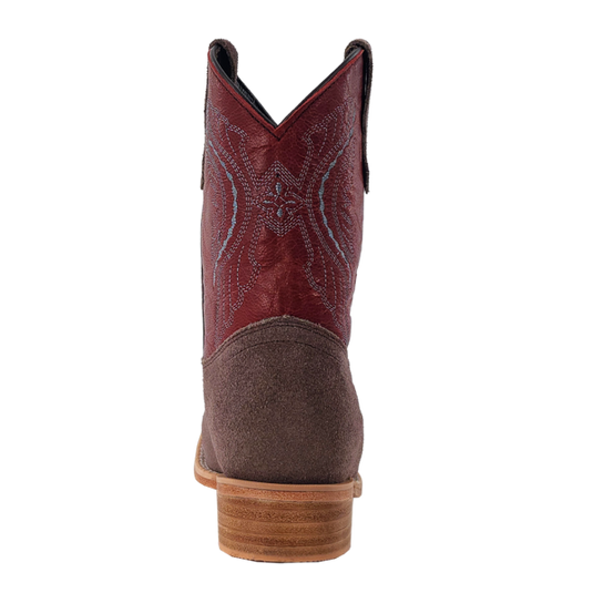 R. Watson Roughout Wide Square Toe Boot - Charcoal