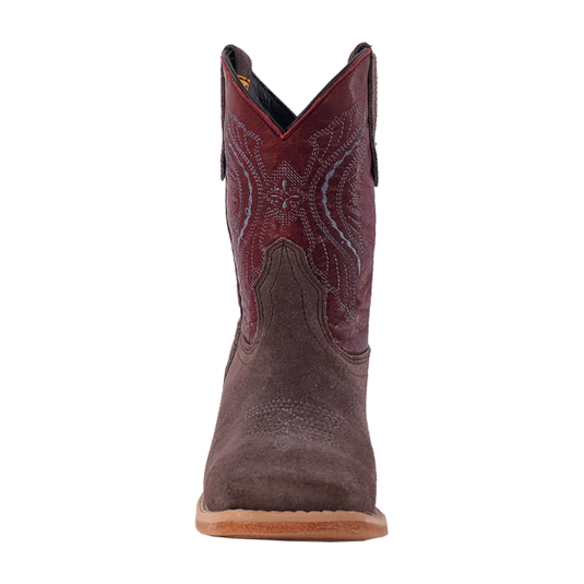 R. Watson Roughout Wide Square Toe Boot - Charcoal