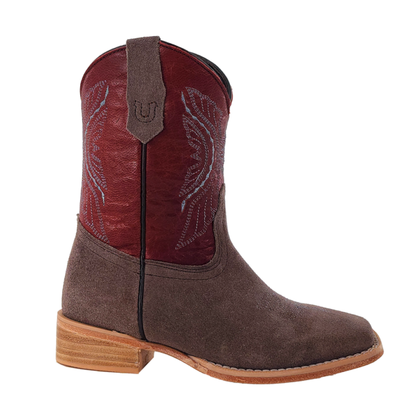 Load image into Gallery viewer, R. Watson Roughout Wide Square Toe Boot - Charcoal
