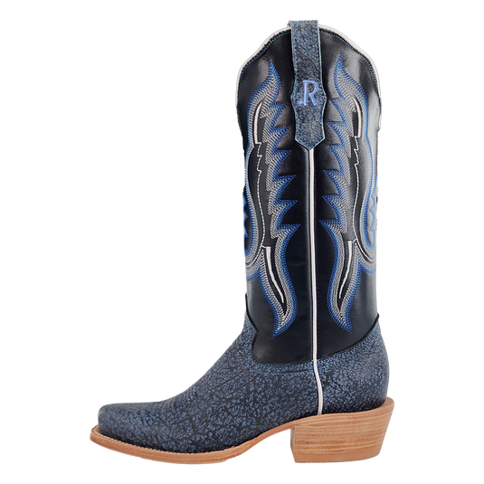 R. Watson 13" Cape Buffalo Narrow Square Toe Boot - Midnight Blue