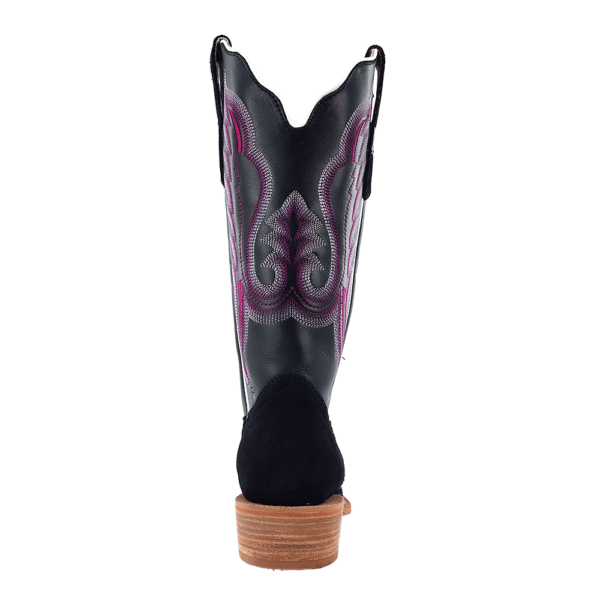 Load image into Gallery viewer, R. Watson 13" Roughout Cowhide Narrow Square Toe Boot - Black
