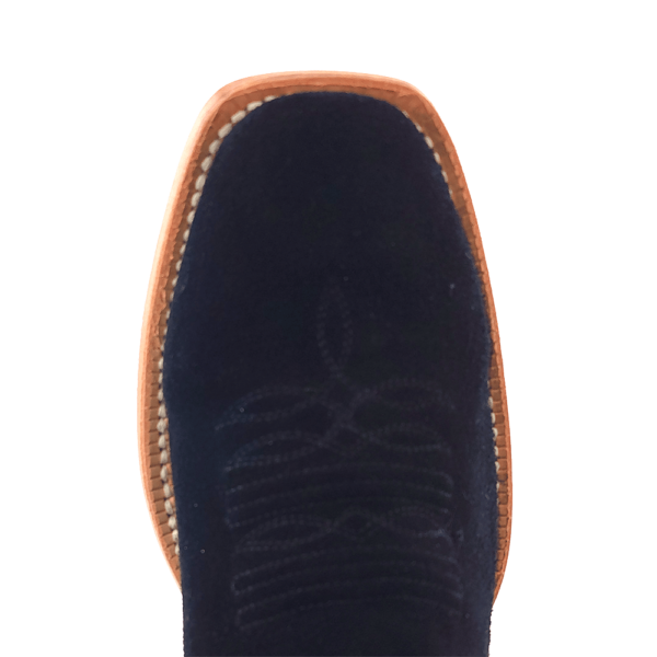 Load image into Gallery viewer, R. Watson 13" Roughout Cowhide Narrow Square Toe Boot - Black
