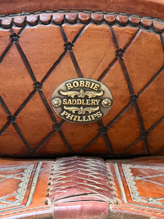 Used Robbie Phillips Barrel Saddle 15"